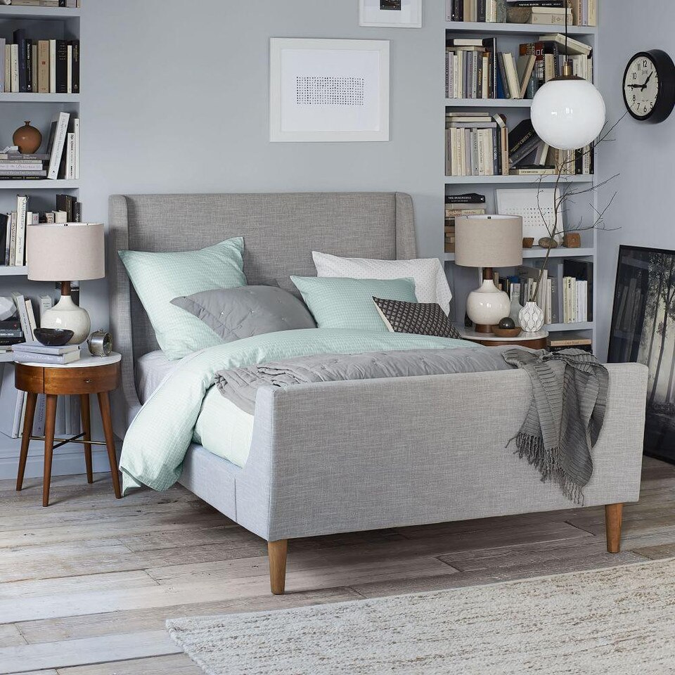 Penelope Bedside Table Acorn w/ Marble Top west elm United Kingdom